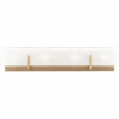 Visual Comfort Studio 4430804-848 Syll Modern Satin Brass 4-Light Bath Wall Sconce