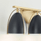 Visual Comfort Studio 4451703-848 Norman Contemporary Satin Brass / Midnight Black 3-Light Bathroom Light Fixture - alt