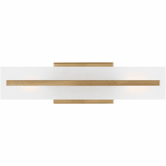 Visual Comfort Studio 4454302-848 Dex Modern Satin Brass 2-Light Vanity Lighting Fixture