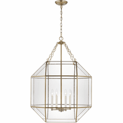 Visual Comfort Studio 5279404EN-848 Morrison Contemporary Satin Brass LED 24" Hanging Light