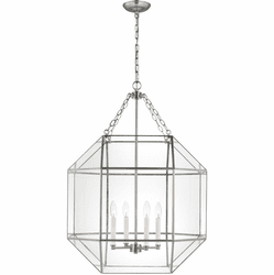 Visual Comfort Studio 5279404EN-962 Morrison Modern Brushed Nickel LED 24" Drop Ceiling Lighting