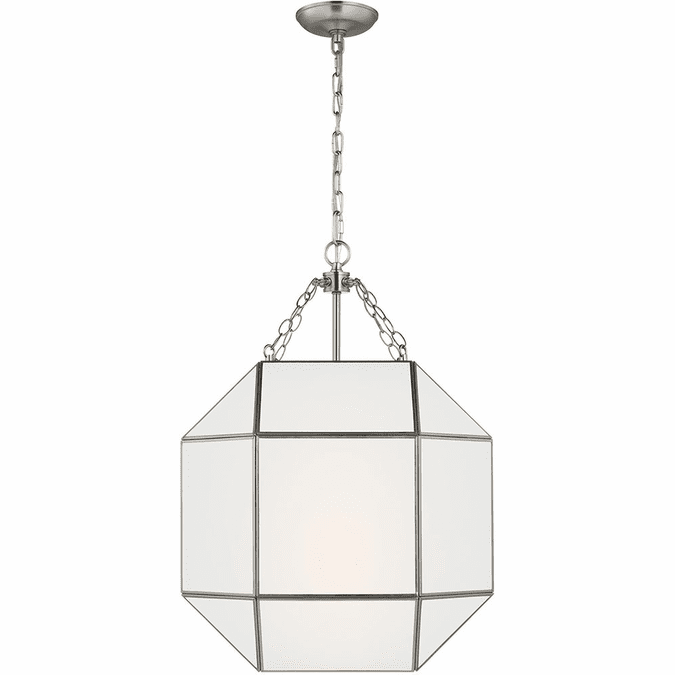Visual Comfort Studio 5279453-962 Morrison Modern Brushed Nickel 18.5" Hanging Pendant Lighting