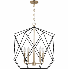Visual Comfort Studio 5334105EN-848 Zarra Modern Satin Brass LED 23" Drop Ceiling Light Fixture