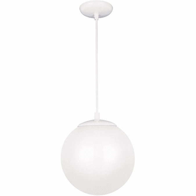 Visual Comfort Studio 6020EN3-15 Leo - Hanging Globe Contemporary White LED 10" Mini Drop Ceiling Light Fixture