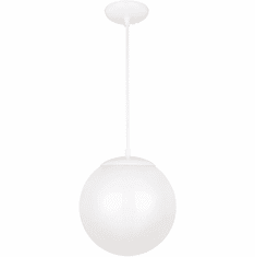 Visual Comfort Studio 6022-15 Leo - Hanging Globe Contemporary White 12" Drop Lighting