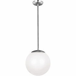 Visual Comfort Studio 602293S-04 Leo - Hanging Globe Contemporary Satin Aluminum LED 12" Pendant Lighting