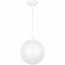 Visual Comfort Studio 602293S-15 Leo - Hanging Globe Contemporary White LED 12" Pendant Lighting Fixture