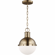 Visual Comfort Studio 6177101-848 Hanks Contemporary Satin Brass Mini Drop Lighting Fixture