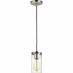 Visual Comfort Studio 6190301-962 Zire Contemporary Brushed Nickel Mini Drop Ceiling Light Fixture