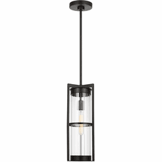 Visual Comfort Studio 6226701EN7-71 Alcona Modern Antique Bronze Outdoor Mini Drop Ceiling Light Fixture