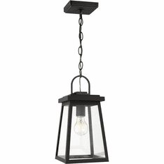 Visual Comfort Studio 6248401-12 Founders Modern Black Outdoor Mini Pendant Hanging Light