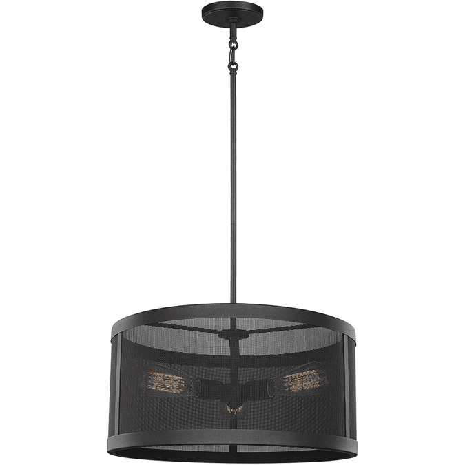 Visual Comfort Studio 6528503-12 Gereon Modern Black 19" Pendant Light