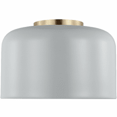 Visual Comfort Studio 7505401-118 Malone Matte Grey 11" Flush Mount Ceiling Light Fixture