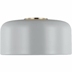 Visual Comfort Studio 7605401-118 Malone Matte Grey / Satin Brass 14" Overhead Lighting