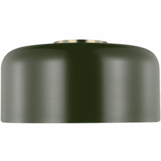 Visual Comfort Studio 7605401-145 Malone Olive / Satin Brass 14" Flush Mount Ceiling Light Fixture