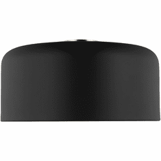 Visual Comfort Studio 7705401-112 Malone Midnight Black / Satin Brass 16" Flush Mount Lighting