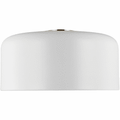 Visual Comfort Studio 7705401-115 Malone Matte White / Satin Brass 16" Ceiling Light Fixture