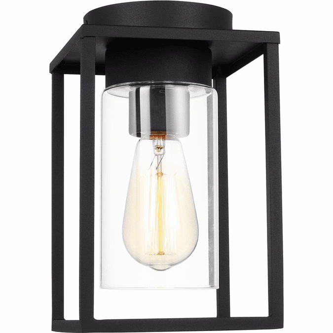 Visual Comfort Studio 7831101EN7-12 Vado Modern Black Outdoor Flush Mount Light Fixture