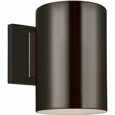 Visual Comfort Studio 8313801-10 Outdoor Cylinders Modern Bronze Exterior 5" Wall Light Sconce