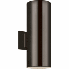 Visual Comfort Studio 8313802-10 Outdoor Cylinders Contemporary Bronze Exterior 5" Wall Sconce