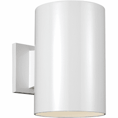 Visual Comfort Studio 8313901-15 Outdoor Cylinders Modern White Outdoor 6" Wall Mounted Lamp