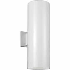 Visual Comfort Studio 8313902-15 Outdoor Cylinders Contemporary White Exterior 6" Sconce Lighting