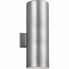 Visual Comfort Studio 8313902-753 Outdoor Cylinders Contemporary Painted Brushed Nickel Exterior 6" Wall Lamp