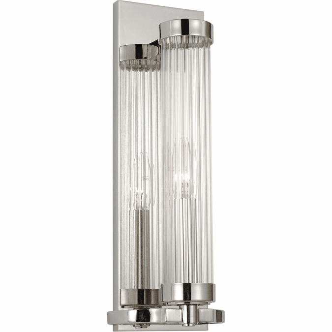 Visual Comfort Studio AW1041PN Demi Contemporary Polished Nickel Light ...