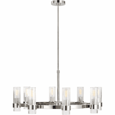 Visual Comfort Studio CC1378PN Geneva Modern Polished Nickel Chandelier Lighting