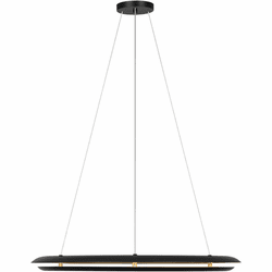Visual Comfort Studio CC1791MBK Cielo Contemporary Midnight Black LED 30" Ceiling Light Pendant