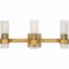Visual Comfort Studio CV1023BBS Geneva Modern Burnished Brass 3-Light Bathroom Sconce Lighting