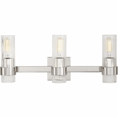 Visual Comfort Studio CV1023PN Geneva Contemporary Polished Nickel 3-Light Bathroom Wall Sconce