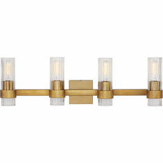 Visual Comfort Studio CV1024BBS Geneva Modern Burnished Brass 4-Light Bathroom Vanity Lighting