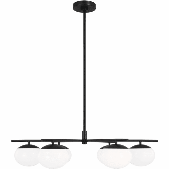 Visual Comfort Studio EC1246AI Lune Modern Aged Iron 33.625" Chandelier Lamp