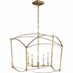 Visual Comfort Studio F3325-5ADB Thayer Antique Gild 23" Foyer Lighting