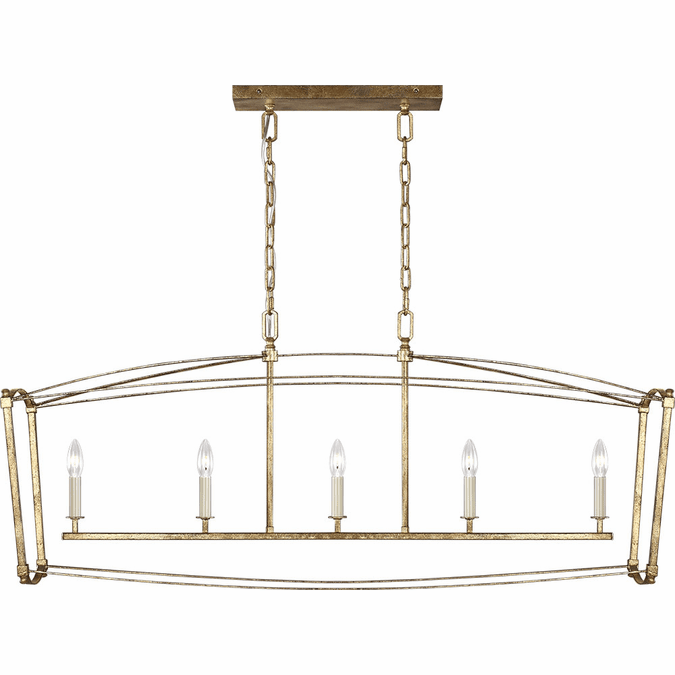 Visual Comfort Studio F3326-5ADB Thayer Antique Gild Kitchen Island Light Fixture