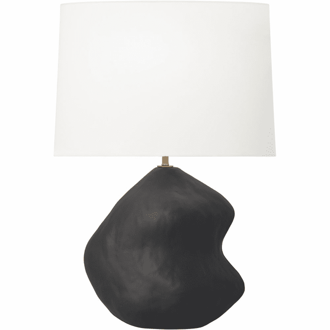 Visual Comfort Studio HT1091RBC1 Broxton Modern Rough Black Ceramic Table Top Lamp