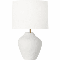 Visual Comfort Studio HT1111MWC1 Cadley Modern Matte White Ceramic Side Table Lamp
