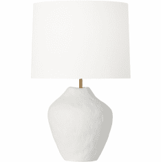 Visual Comfort Studio HT1111MWC1 Cadley Modern Matte White Ceramic Side Table Lamp