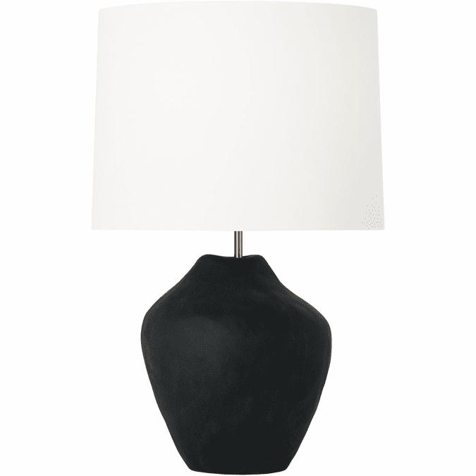 Visual Comfort Studio HT1111RBC1 Cadley Modern Rough Black Ceramic Table Lamp Lighting