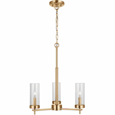 Visual Comfort Studio Lighting 3190303EN-848 Zire Satin Brass LED Mini Chandelier Light