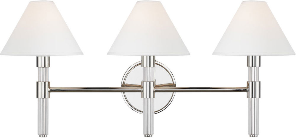 Visual Comfort Studio LV1043PN Robert Contemporary Polished Nickel 3 ...