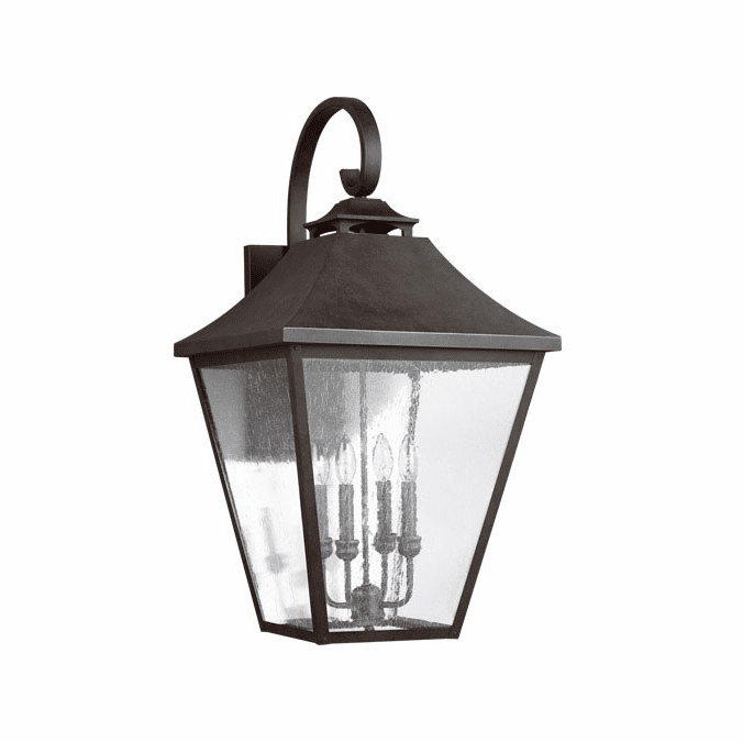 Visual Comfort Studio OL14405SBL Galena Traditional Sable Exterior 17" Wall Sconce Light