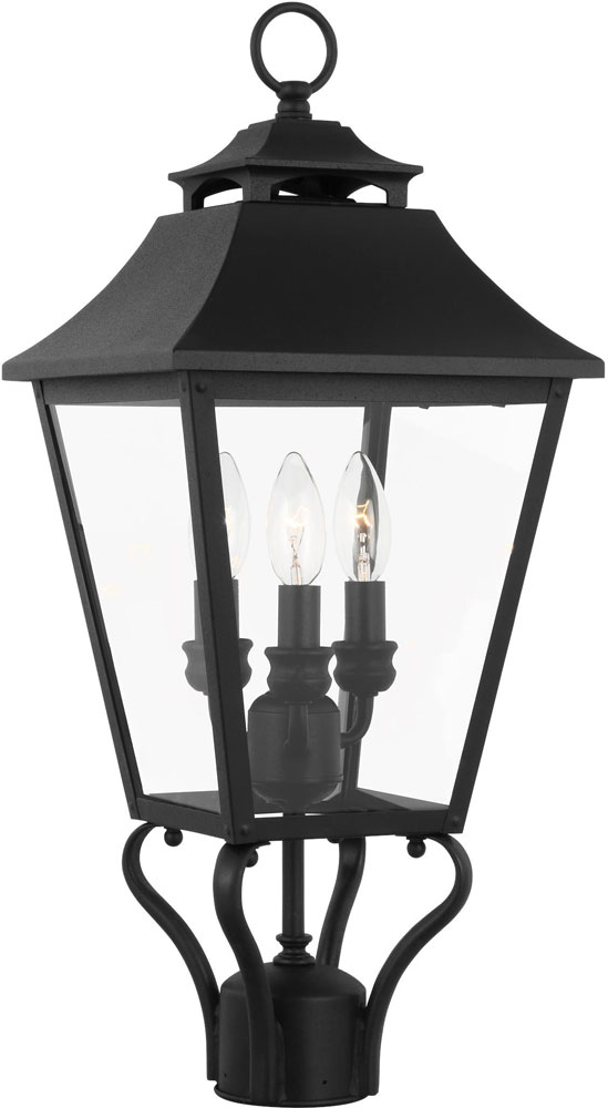 Visual Comfort Studio OL14406TXB Galena Textured Black 9.5" Exterior Exterior Pole Lighting ...
