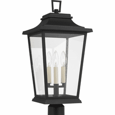 Visual Comfort Studio OL15407TXB Warren Textured Black Outdoor Post Light