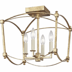Visual Comfort Studio SF350ADB Thayer Antique Gild Flush Ceiling Light Fixture