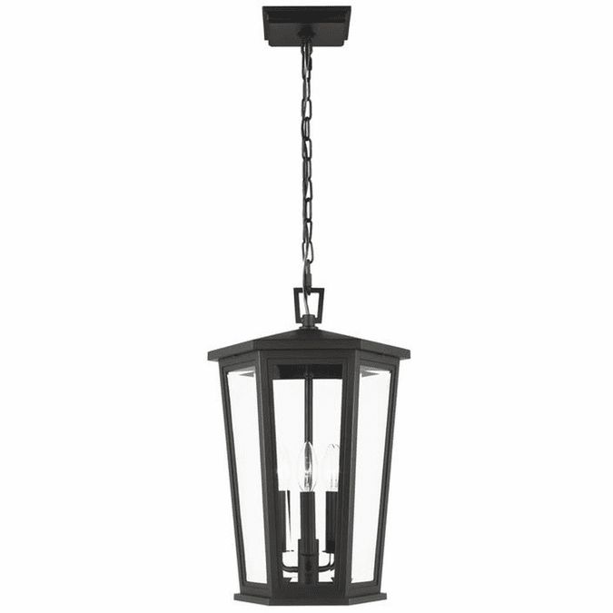 Visual Comfort Studio SLO1083TXB Witley Modern Textured Black Exterior Lighting Pendant