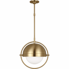 Visual Comfort Studio TP1101BBS Bacall Contemporary Burnished Brass 15.5" Hanging Light Fixture