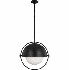 Visual Comfort Studio TP1111AI Bacall Contemporary Aged Iron 19.5" Pendant Lamp