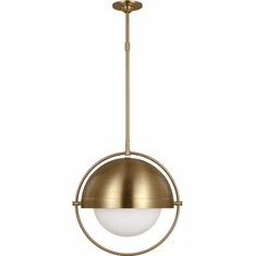Visual Comfort Studio TP1111BBS Bacall Contemporary Burnished Brass 19.5" Pendant Lamp